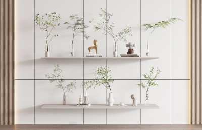 花瓶花艺3D模型下载